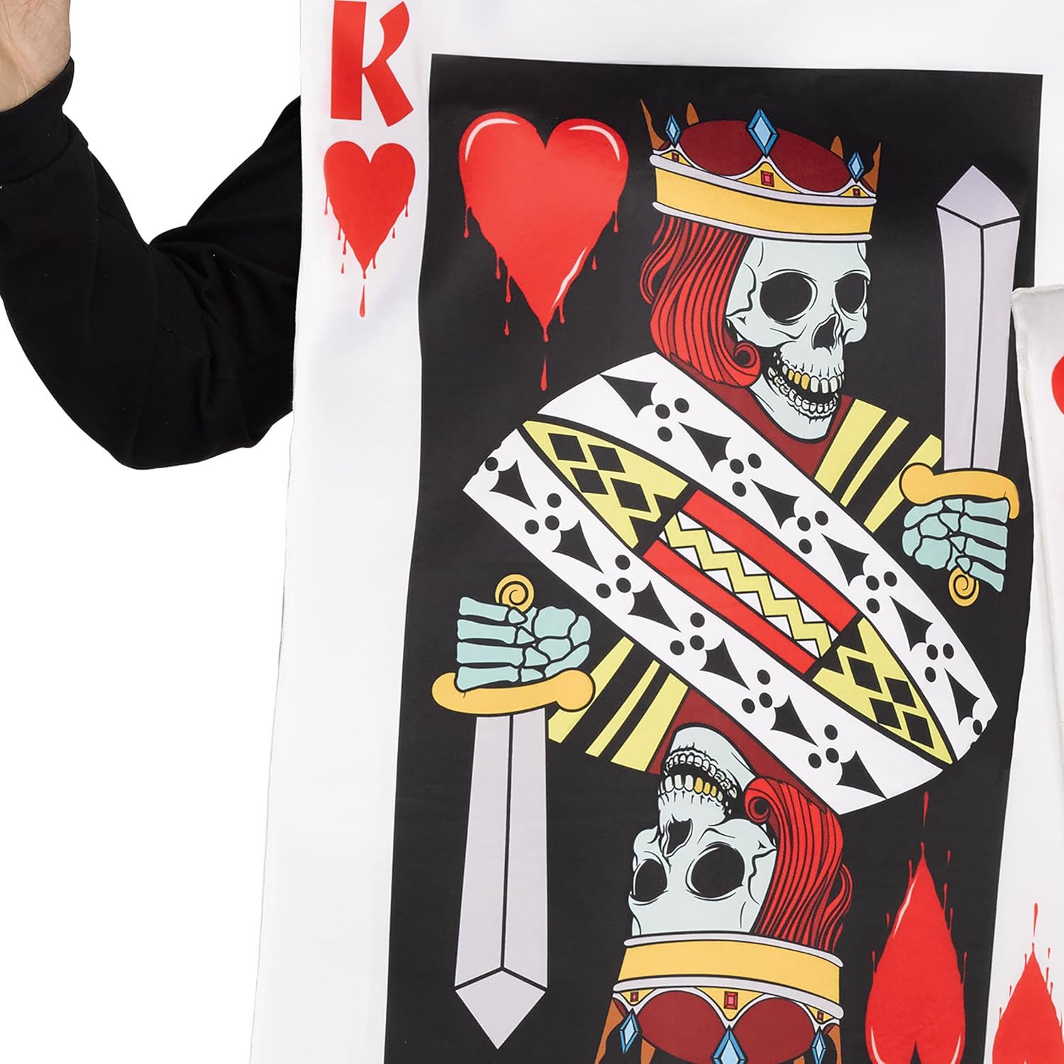 King & Queen of Hearts Card Adult Couples Costume Set by HalloweenStore.com