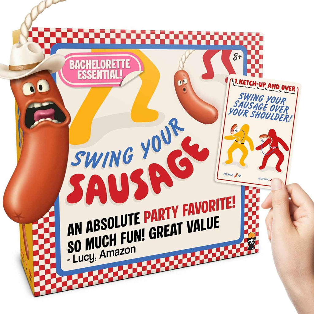 Swing Your Sausage - Hilarious Party Games for Adults - Perfect Bachelorette Games for Adults Game Night (2-12 Players) - Funny Outdoor &amp; Indoor Game for Family Gatherings and Birthday Games