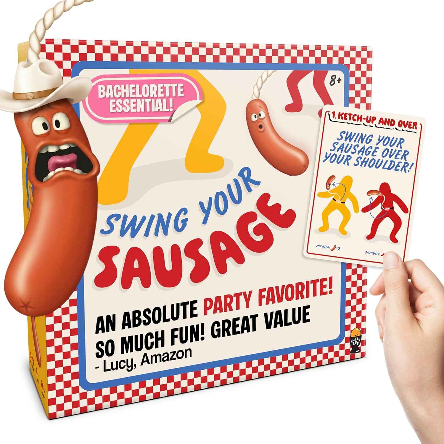 Swing Your Sausage - Hilarious Party Games for Adults - Perfect Bachelorette Games for Adults Game Night (2-12 Players) - Funny Outdoor &amp; Indoor Game for Family Gatherings and Birthday Games