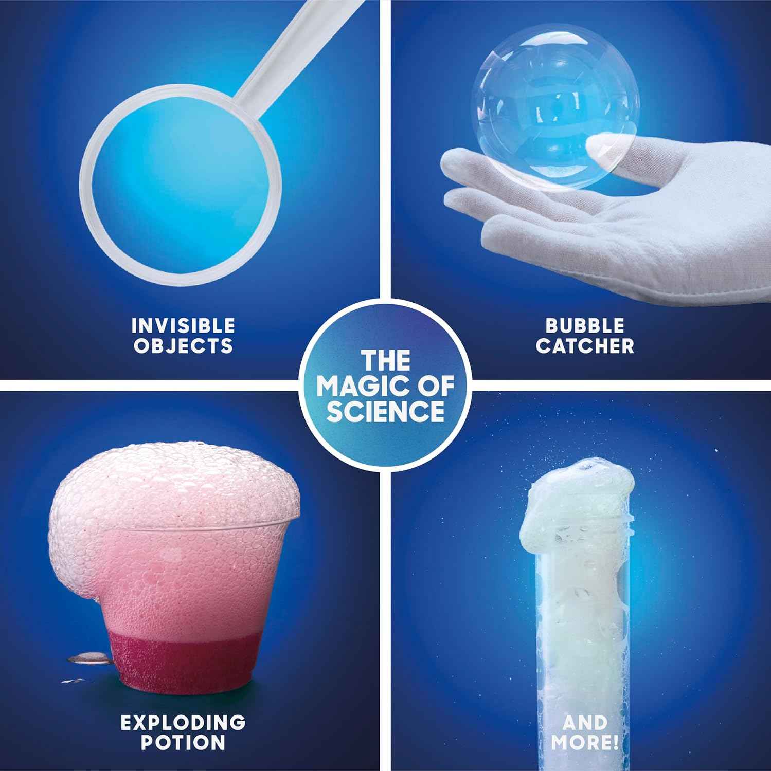 Discovery™ Magic Science Lab – 72 STEM Experiments for Kids| Reactions, Illusions, Crystals, Slime &amp; Light Tricks| DIY Chemistry Project Kit| Educational Learning Toy| Physics Activity Set Ages 8