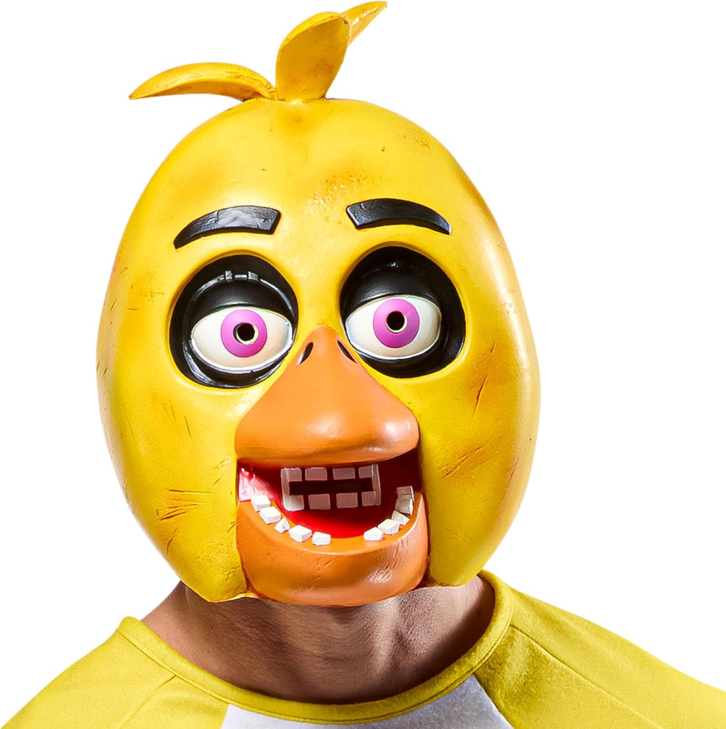 Chica Five Nights At Freddy's Overhead Latex Mask for Adults by HalloweenStore.com