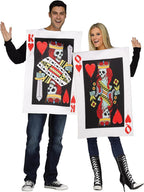 King & Queen of Hearts Card Adult Couples Costume Set by HalloweenStore.com