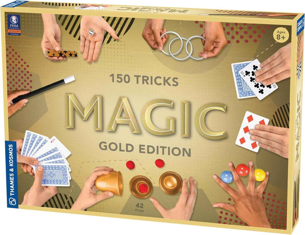 Thames &amp; Kosmos Magic: Gold Edition | Playset with 150 Tricks | 96 Page Full Color Instruction Manual | 42 Props | Video Tutorials | Fun for Kids 8