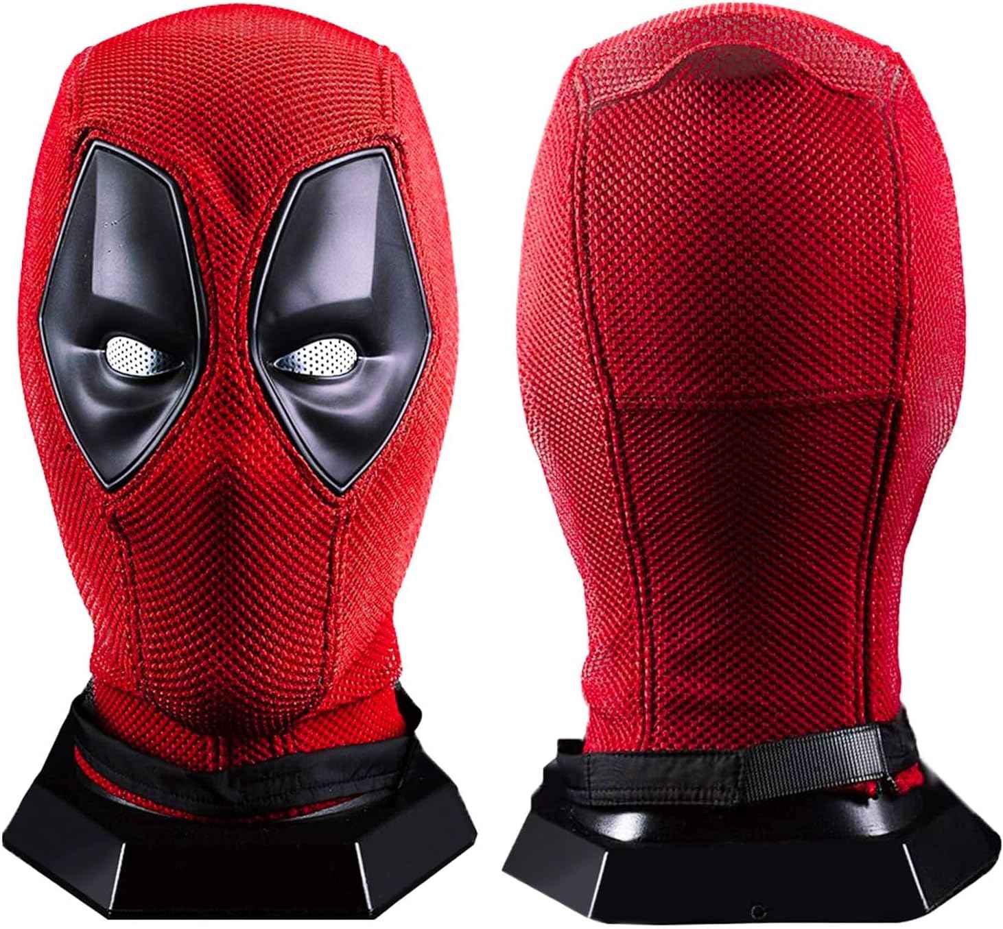 Superhero Wade Wilson Costume Halloween Red Helmet Mask Knitted Deadpool by SHOMICOBOUTIQUE
