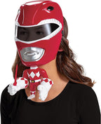 Red Mighty Morphin Power Rangers Mega Child Mask With Moving Parts by HalloweenStore.com