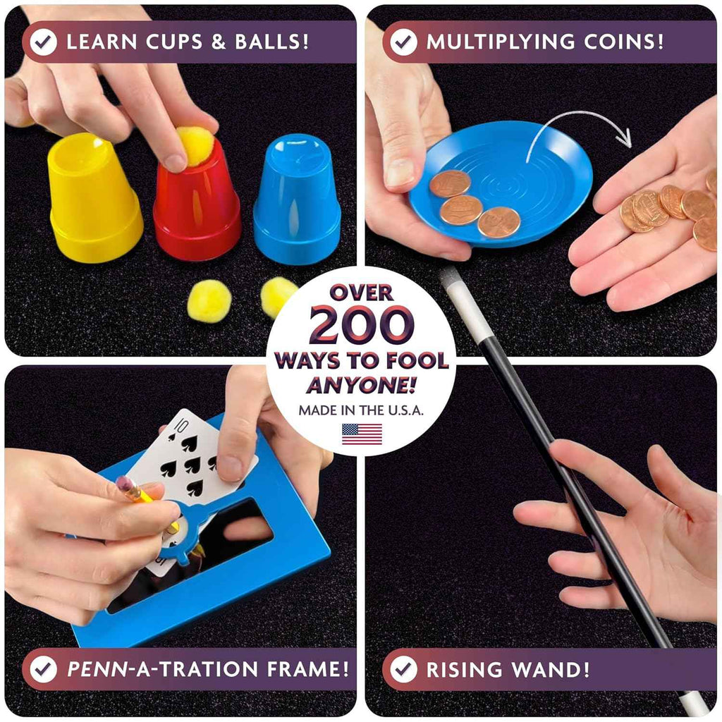 Penn &amp; Teller Fool Everyone Magic Kit, Officially Licensed Magic Set with Video Tutorials, 200 Plus Tricks – Games for Kids 8–12, Boy Toys, 8 Year Old Girl Birthday Gift, Gifts for 10 Year Old Boys