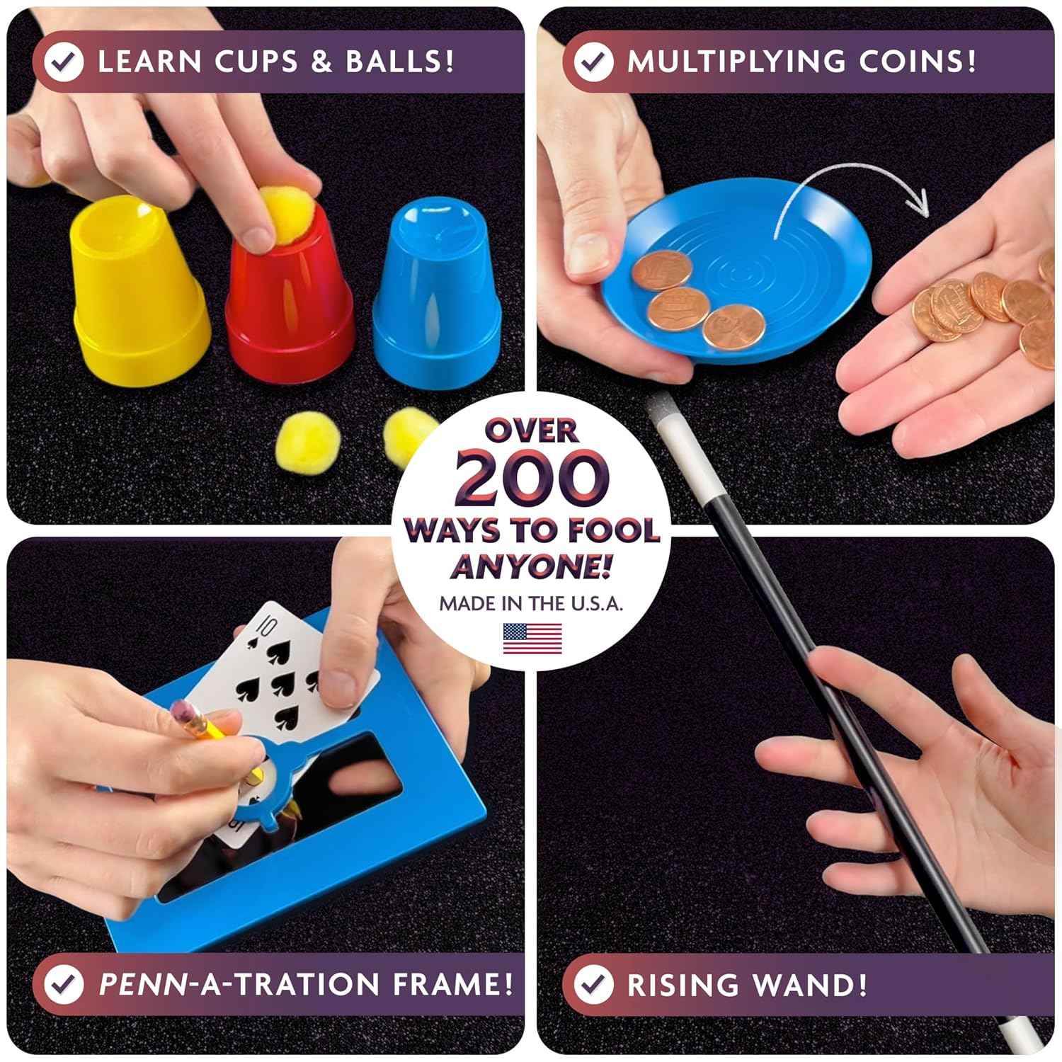 Penn &amp; Teller Fool Everyone Magic Kit, Officially Licensed Magic Set with Video Tutorials, 200 Plus Tricks – Games for Kids 8–12, Boy Toys, 8 Year Old Girl Birthday Gift, Gifts for 10 Year Old Boys