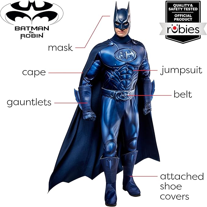 DC Batman & Robin Movie: Batman Mens Costume by HalloweenStore.com