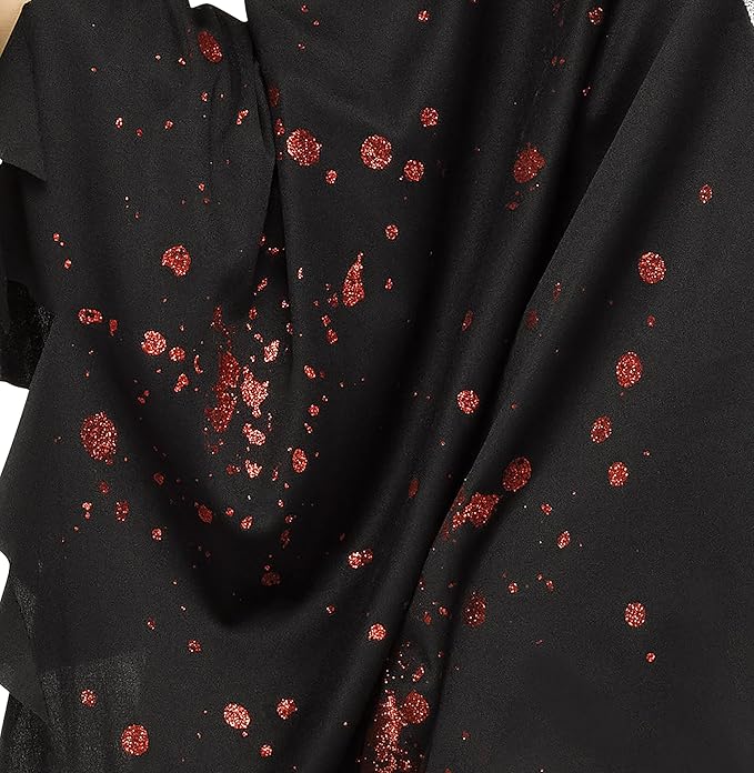 Glittering Ghost Face Adult Poncho by HalloweenStore.com
