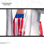 Satin Boxing Champ Two Piece Adult Costume Red, White, and Blue by HalloweenStore.com