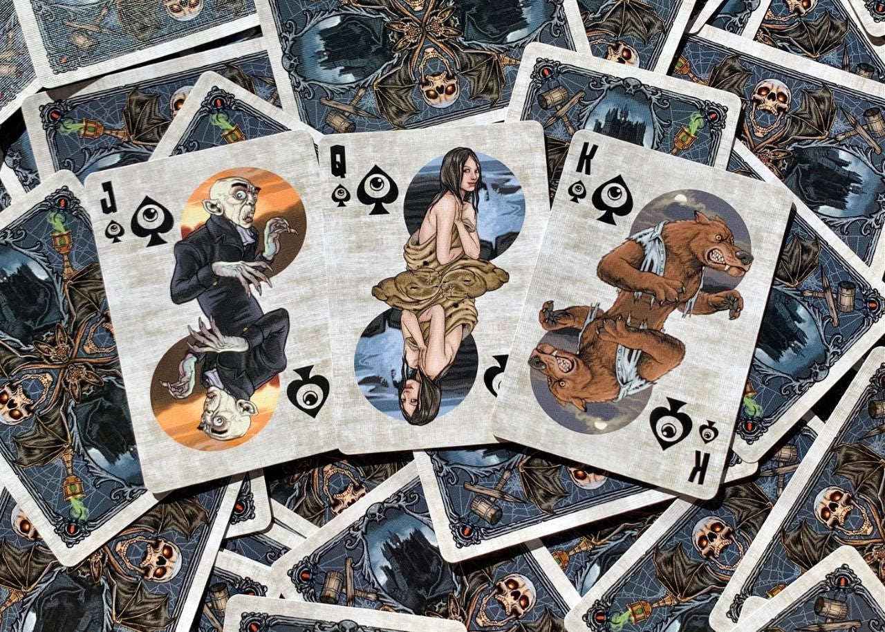 Bicycle Playing Cards Monster: Custom Artwork Poker Cards Deck, Mythical Creatures Theme, Classic Air-Cushion Finish, Collectors Item, Perfect for Pokeno, Canasta, and Bridge Games