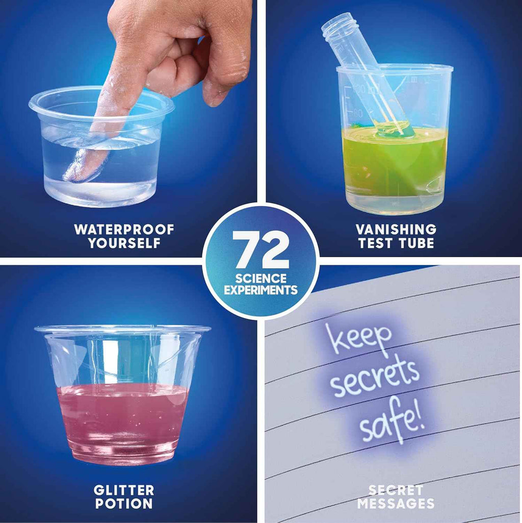 Discovery™ Magic Science Lab – 72 STEM Experiments for Kids| Reactions, Illusions, Crystals, Slime &amp; Light Tricks| DIY Chemistry Project Kit| Educational Learning Toy| Physics Activity Set Ages 8
