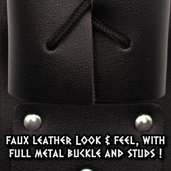 Celtic Sword Back Sling Faux Leather Holster Viking Knight Medieval Costume Accessory by HalloweenStore.com