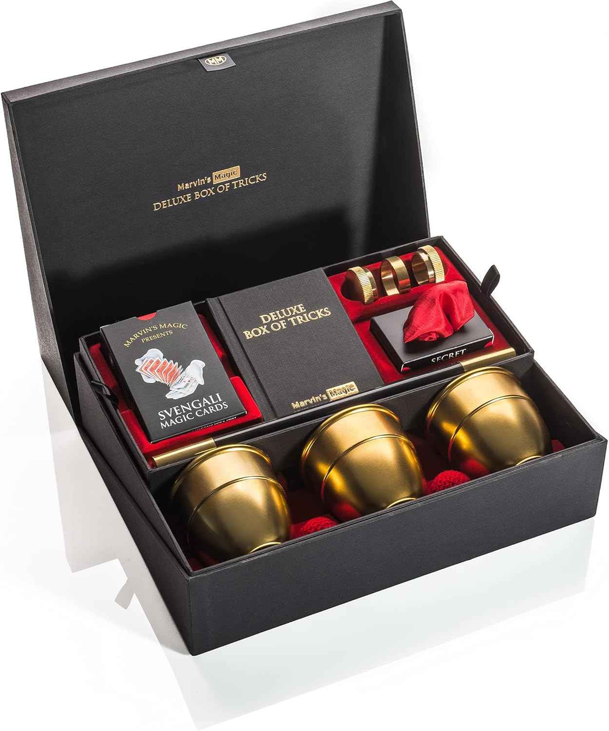 Marvins Magic - Signature Deluxe Box of Tricks | Executive Set of Magic Tricks | Magic Set for Beginner and Experienced Magicians | Magician Supplies Include Mystical Magic Cards, Dynamic Coins