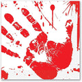 Bloody Handprints Luncheon Napkins by HalloweenStore.com