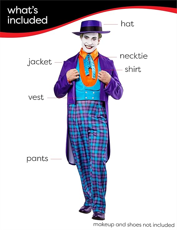 Deluxe Joker DC 1989 Batman Mens Costume by HalloweenStore.com