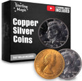 Teds Sterling Magic Copper Silver Coins Genuine US Half Dollar Copper Penny Coin Trick (UK Penny)