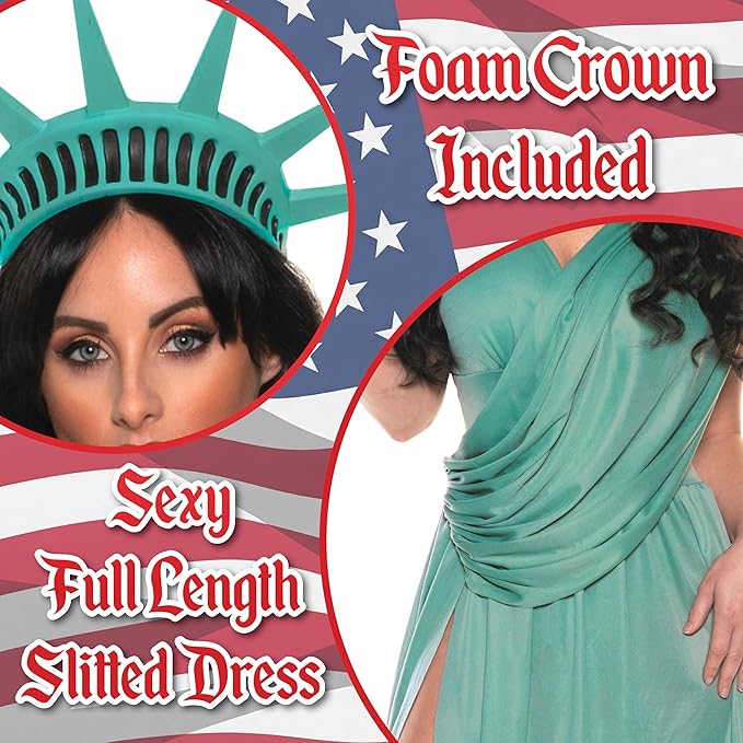 Sexy Lady Liberty Statue of Liberty Women's Patriotic Costume by HalloweenStore.com