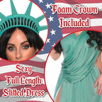 Sexy Lady Liberty Statue of Liberty Women's Patriotic Costume by HalloweenStore.com