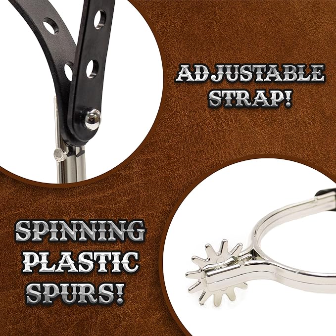 Adjustable Faux Cowboy Cowgirl Boot Spurs Plastic Spur Rodeo Gear by HalloweenStore.com