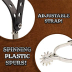 Adjustable Faux Cowboy Cowgirl Boot Spurs Plastic Spur Rodeo Gear by HalloweenStore.com