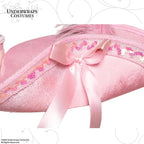 Pink Tri-Corner Pirate Victorian Costume Hat With Bows and Feather Adults by HalloweenStore.com