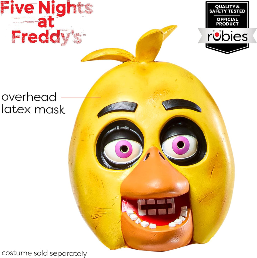 Chica Five Nights At Freddy's Overhead Latex Mask for Adults by HalloweenStore.com