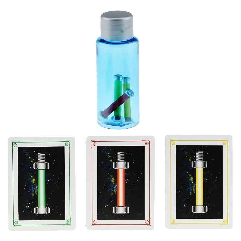 The Magic Prop, Mind Screw, Is a Mentalism Trick Where The Audience Randomly Selects a Card, And The Screws of The Same Color Will Automatically Loosen. It's Perfect for Close-Up Magic Performances at Parties And Gatherings