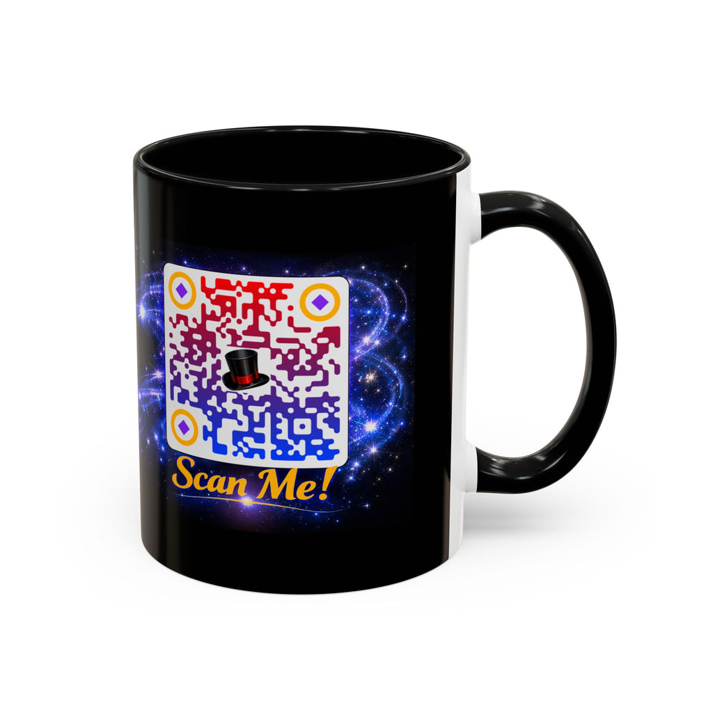 Magic QR Coffee Mug — 'Scan Me!' Mystical Barista Tea & Coffee Cup