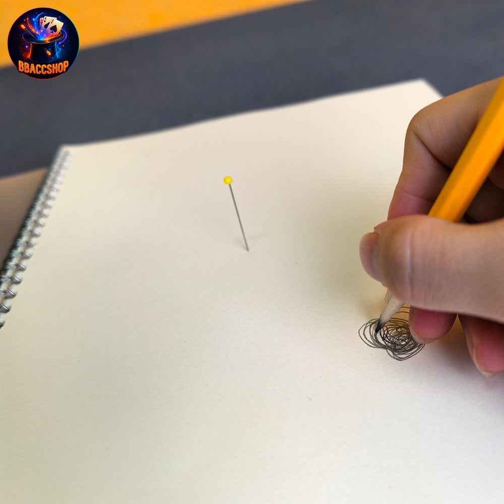 Black Magic on Paper! A Doll Is Drawn on a Blank Sheet of Paper, and the Audience Inserts a Pin, Then Writes Freely—with a Single Movement of the Pen Tip, the Needle Follows Precisely Like a Shadow! The Most Eerie Telekinesis Effect in Magic.Random
