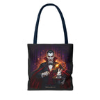Halloween Vampire Tote Bag — Gothic Dracula Trick Canvas Tote by Printify