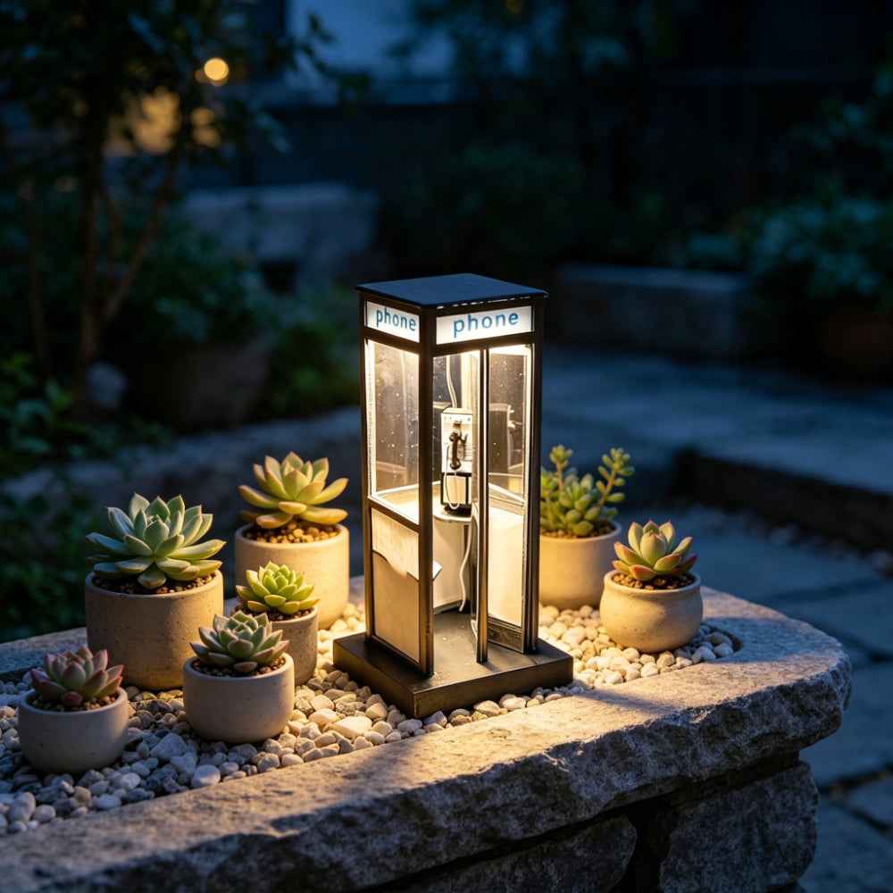 Vintage London Phone Booth, Retro High Phone Booth Styling Desk Lamp, Holiday Decoration, Tabletop Ornaments, Retro Aesthetic Room Decor, Retro Collection Tabletop Additions