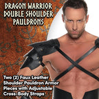 Adult Faux Leather Shoulder Armor Pauldron Viking Pirate Costume Accessories by HalloweenStore.com