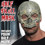 Adult Foam Half Skull Costume Mask by HalloweenStore.com