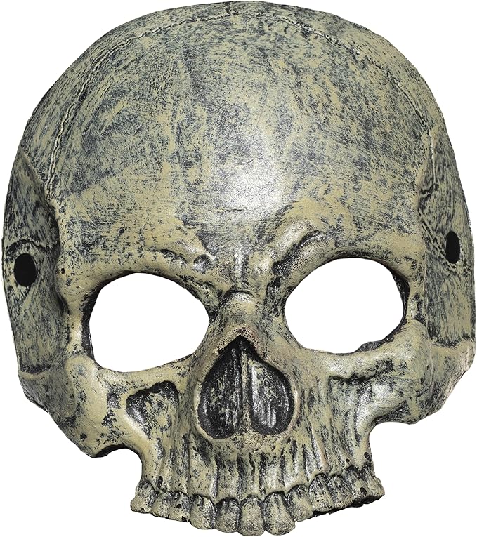 Adult Foam Half Skull Costume Mask by HalloweenStore.com