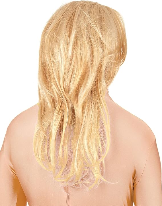 Adult Fabric Sexy Doll Mask with Attached Long Blonde Wig by HalloweenStore.com