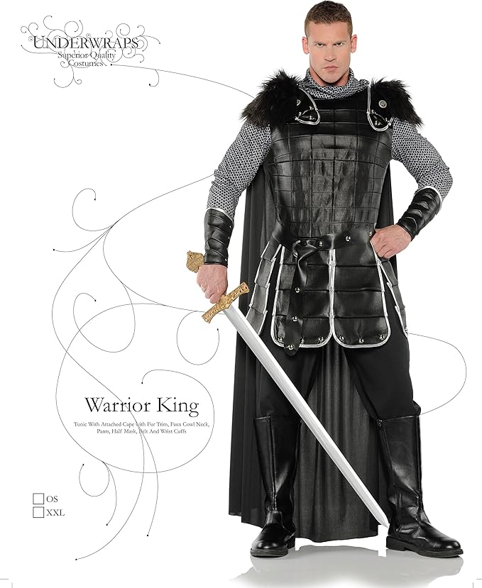 Medieval Warrior King Men's Knight Adult Costume by HalloweenStore.com
