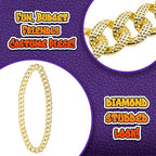 Adult Chain Pimp Cuban Link Gold Hip Hop Costume Necklace by HalloweenStore.com