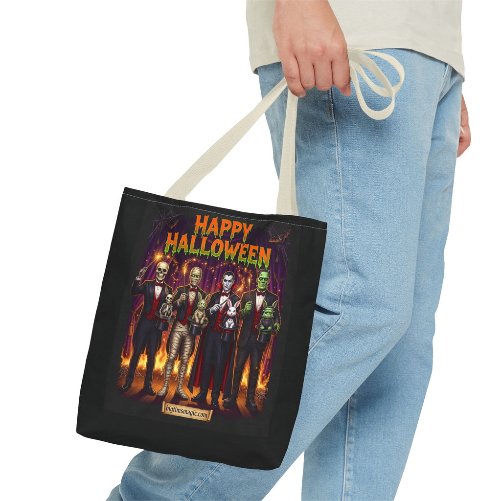 Halloween Vampire Tote Bag — Gothic Dracula Trick Canvas Tote by Printify