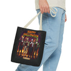 Halloween Vampire Tote Bag — Gothic Dracula Trick Canvas Tote by Printify