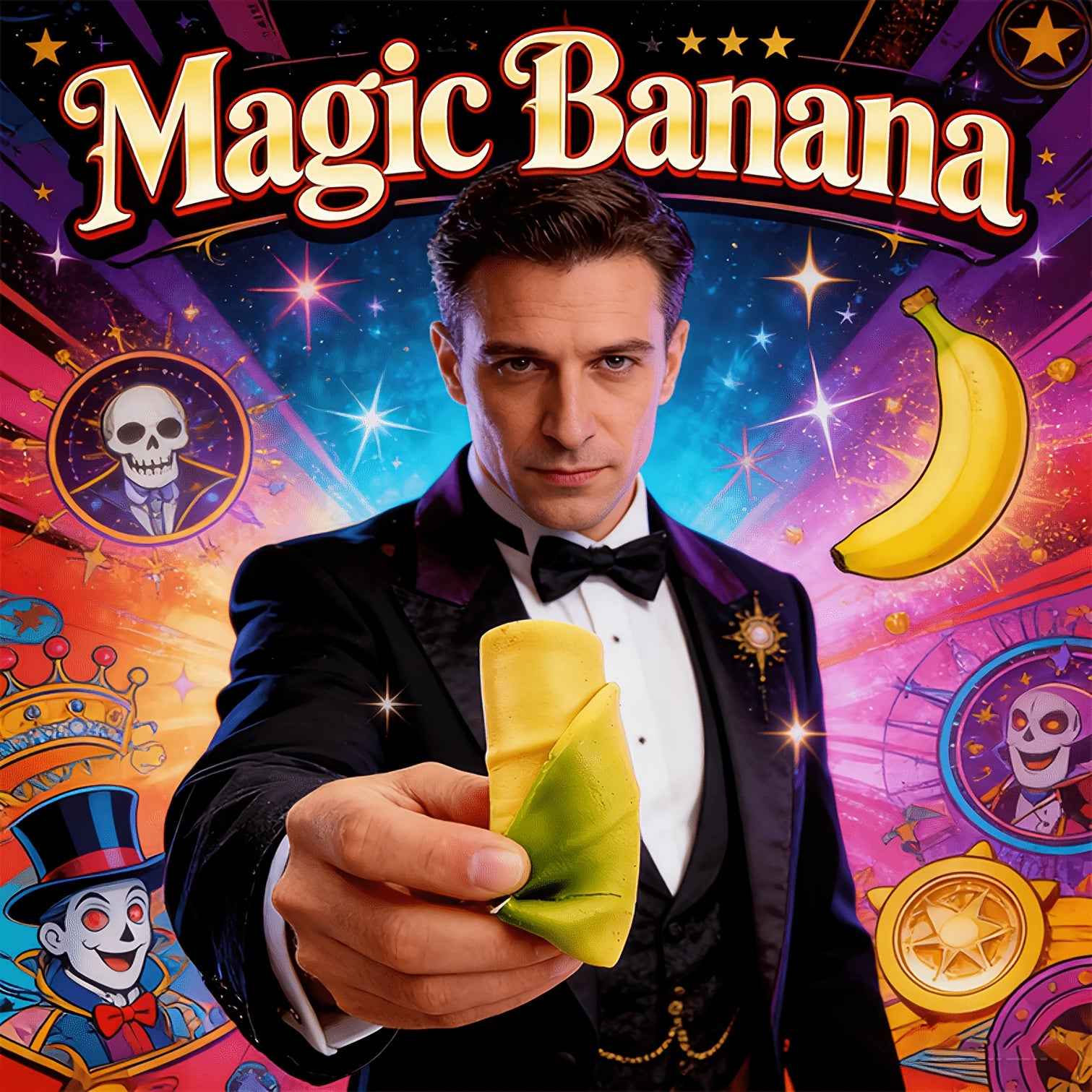 Magic Banana, a Realistic Banana That Appears Out of Thin Air, a Close-up Magic Prop. Instructional Video Available on the Product Details Page