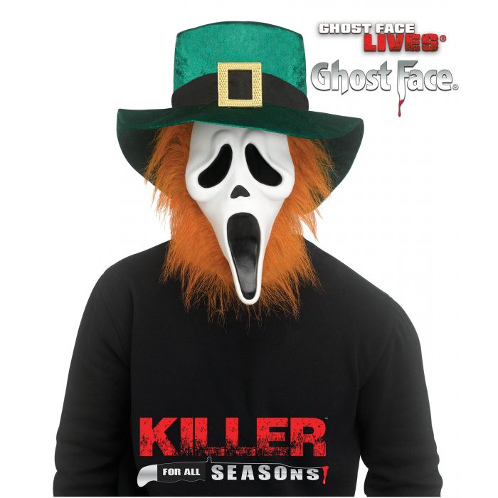 Ghost Face St Patrick's Adult Mask by HalloweenStore.com