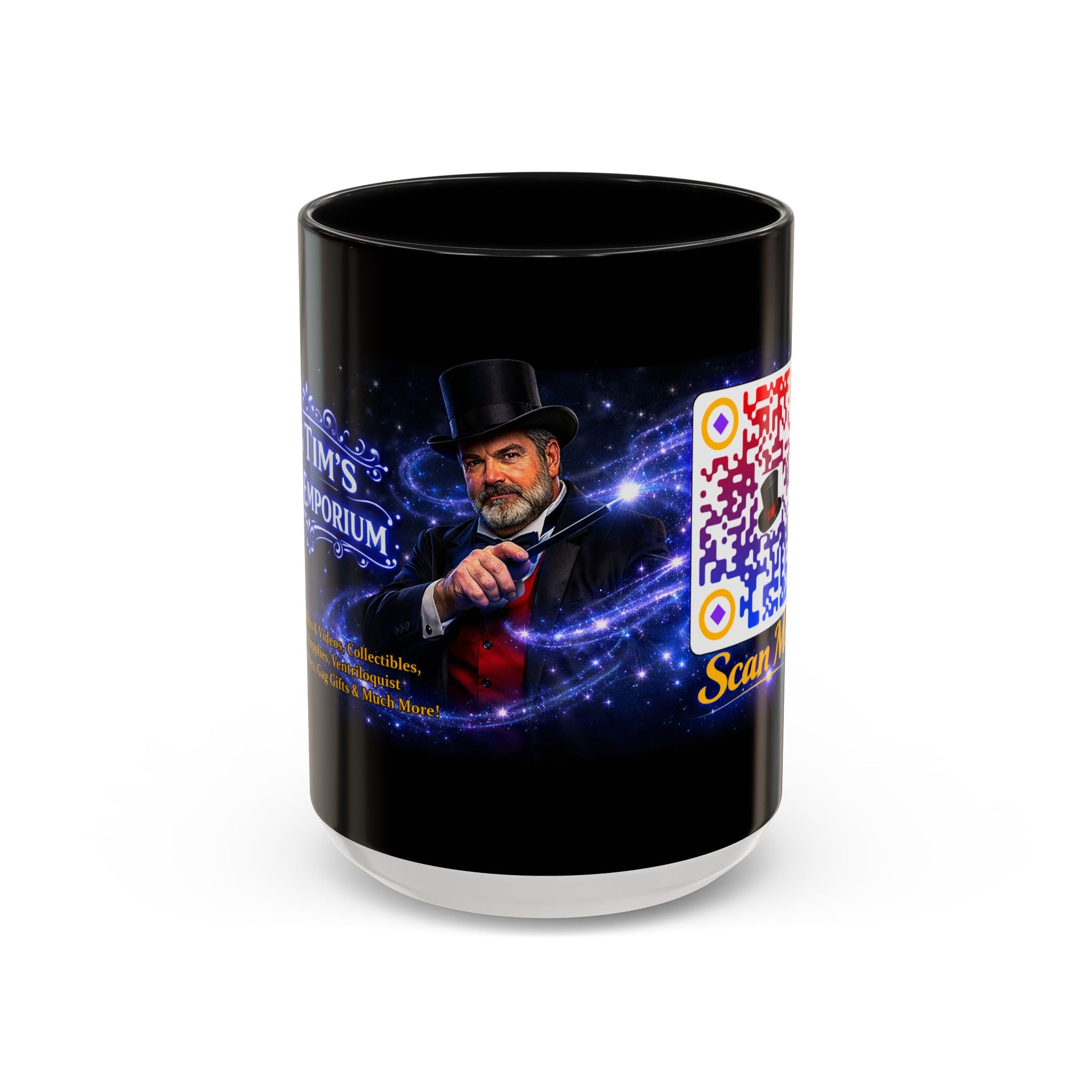 Magic QR Coffee Mug — 'Scan Me!' Mystical Barista Tea & Coffee Cup