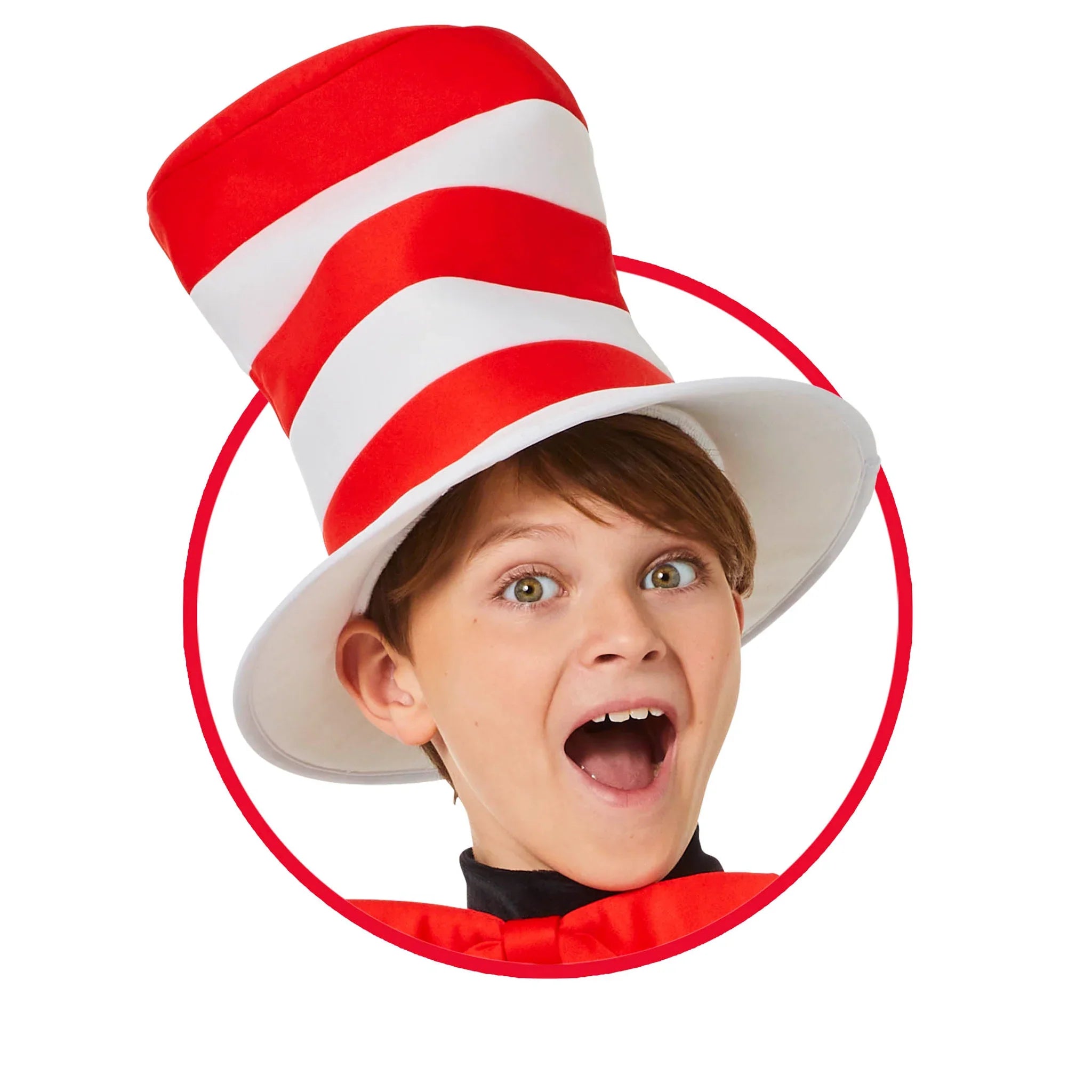 Dr. Seuss Kids Cat in the Hat Top Hat Costume Accessory by HalloweenStore.com