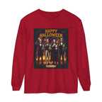 Halloween Monsters Long Sleeve T-Shirt — "Happy Halloween" Graphic by Printify