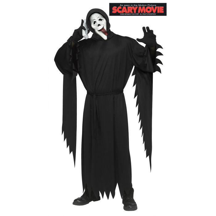 Wassup Scream Stalker Ghost Face and Scary Movie Adult Costume by HalloweenStore.com