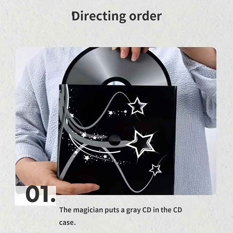 1 Set Magic Color-Changing CD & Discs - Instant Transformation Magic Trick with Color-Changing Effect, Interchangeable Colored Ribbons, Stage & Close-Up Magic Props for Magicians, Parties, Performances - Compatible with DVD Players (No Software Required)