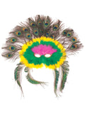 Adult Colorful Feather Peacock Eye Mask by Masquerade