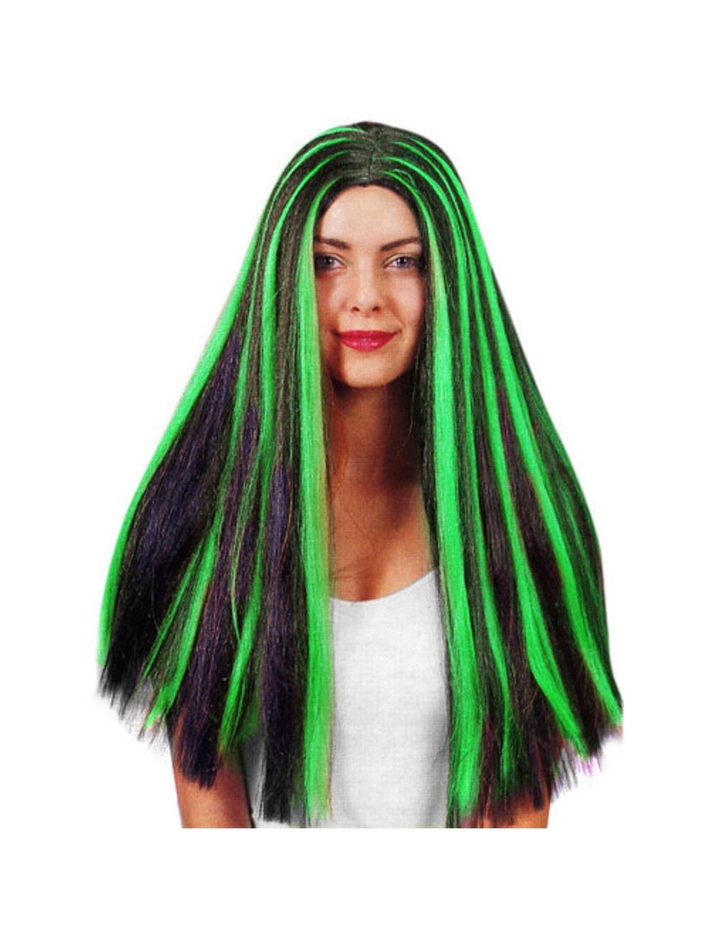 Adult Black & Green Witch Wig by Masquerade