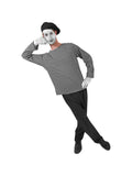 Funny, French Mime Adult Costume, Halloween by Masquerade